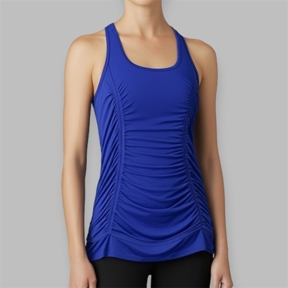 Lululemon I Just Wanna Run Tank Blue Racerback Luxtreme 4